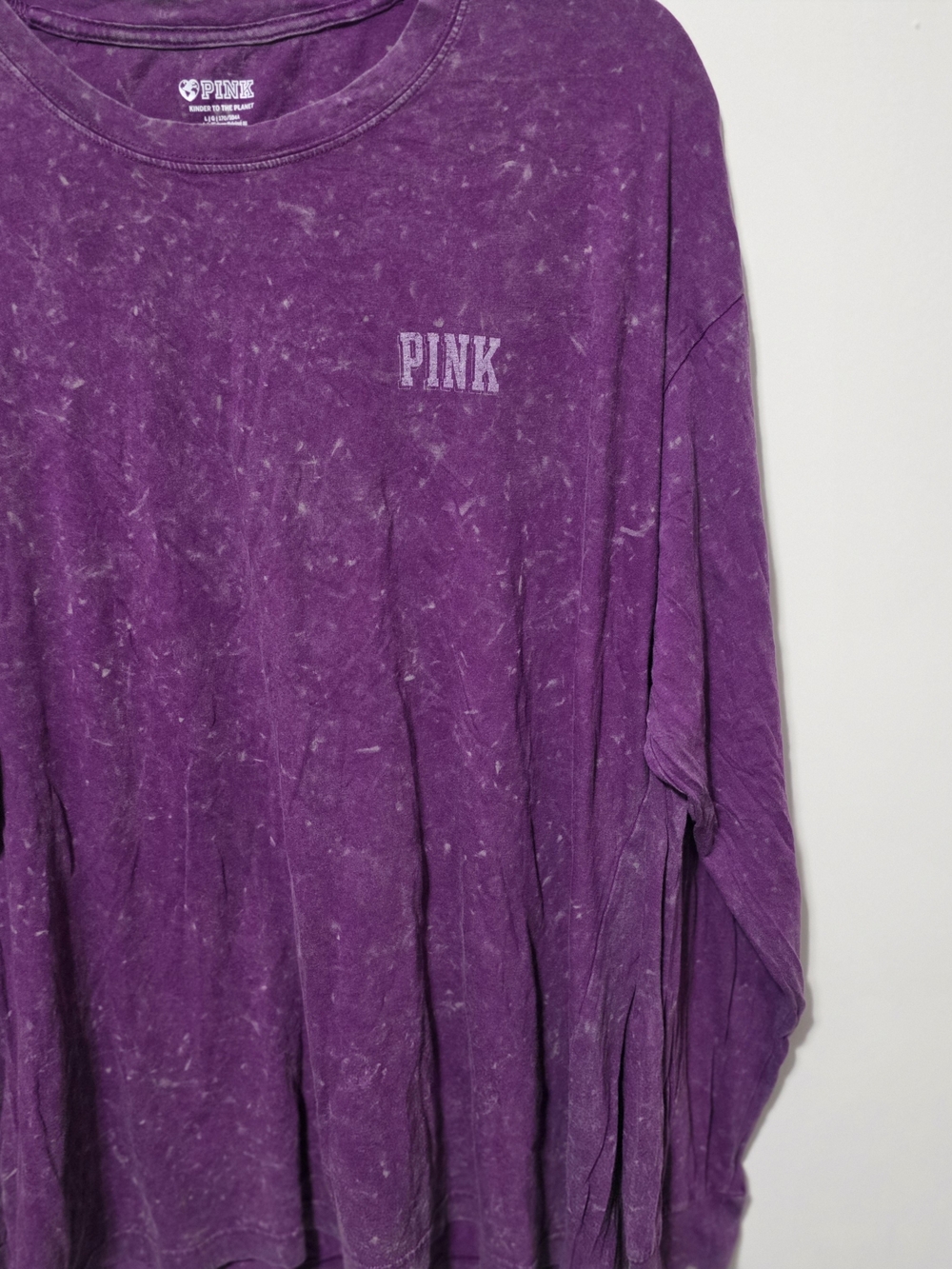 PINK Victoria's Secret Women's Long Sleeve Crewneck Tee in Purple - Picture 2 of 9